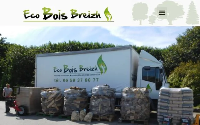 Page d'accueil du site de Eco Bois Breizh